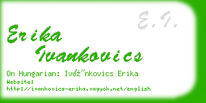 erika ivankovics business card